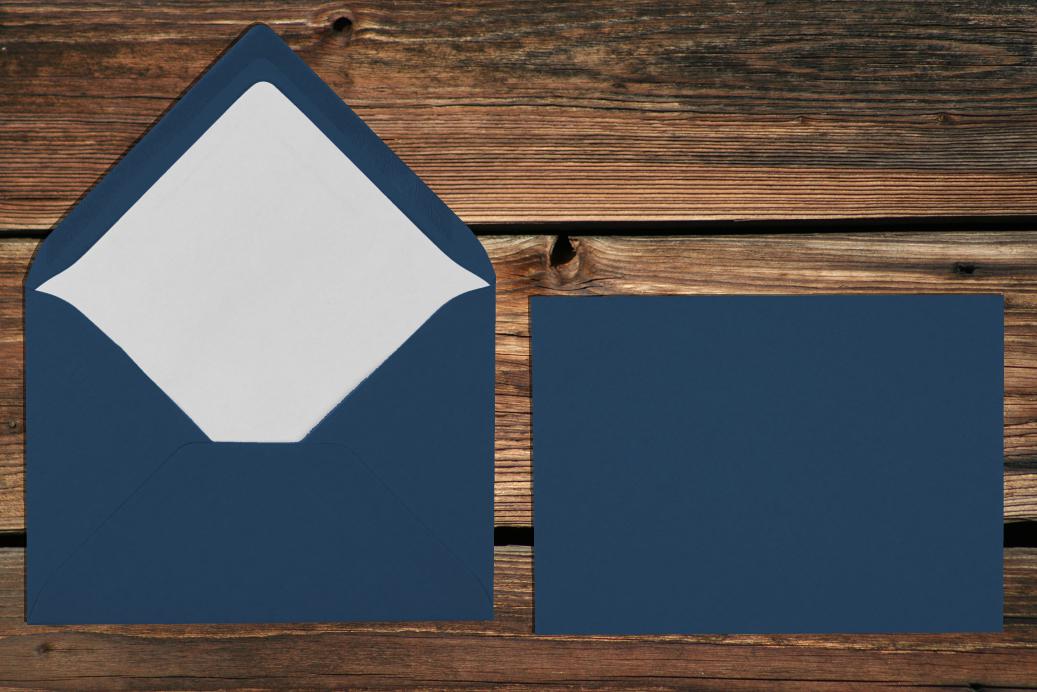 Briefhüllen mit Seidenfutter C6 114x162 mm Nassklebend Jeans gerippt 100 g/qm